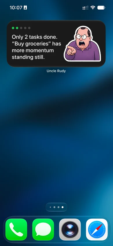 The Today widget